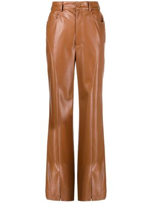Nanushka curved seam straight-leg trousers - Brown