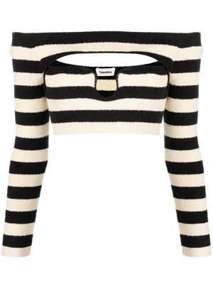 Nanushka cut-out striped jumper - Neutrals