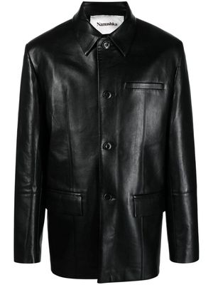Nanushka Danick leather jacket - Black