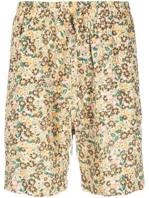 Nanushka ditsy floral-print shorts - Yellow