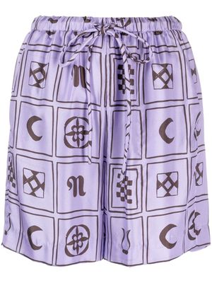 Nanushka Doxxi drawstring-waist shorts - Purple