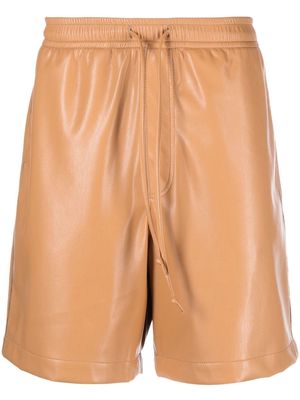 Nanushka Doxxi faux-leather bermuda shorts - Orange
