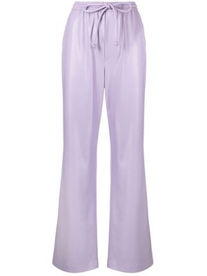 Nanushka drawstring elasticated waistband trousers - Purple