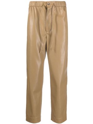 Nanushka drawstring waist tapered trousers - Brown