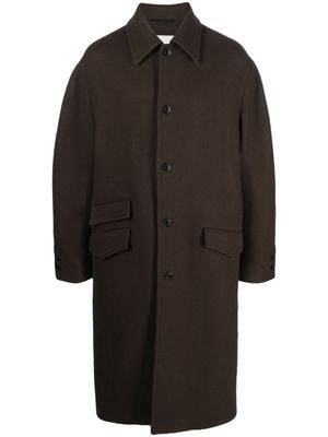 Nanushka drop-shoulder wool coat - Brown