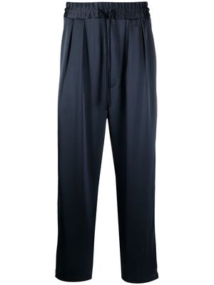 NANUSHKA elasticated-waist cropped trousers - Blue