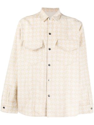 Nanushka embroidered button-down shirt - Neutrals