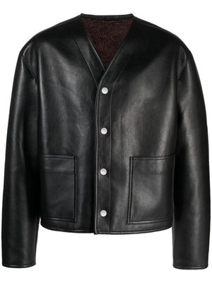 Nanushka faux-leather bomber jacket - Black