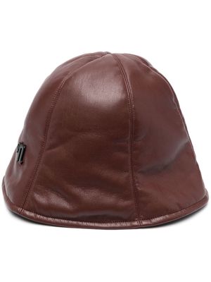 Nanushka faux-leather bucket-hat - Brown