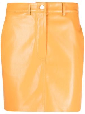 Nanushka faux-leather miniskirt - Orange