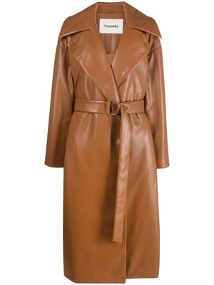 Nanushka faux-leather padded coat - Brown