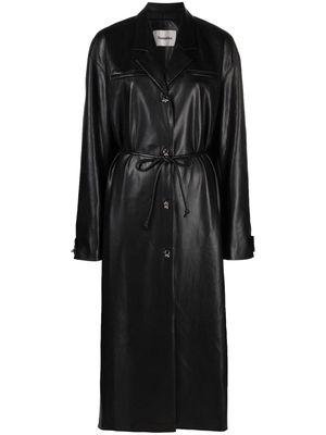 Nanushka faux-leather tailored shirt-dress - Black