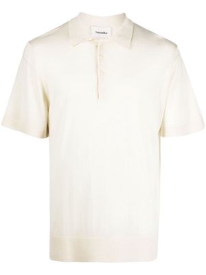 Nanushka fine-knit organic-cotton polo shirt - Neutrals