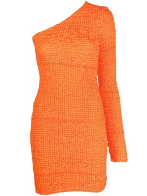 Nanushka fitted one-sleeve mini dress - Orange