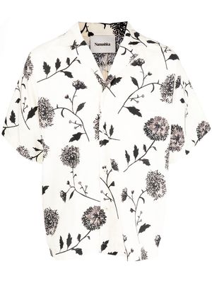 Nanushka floral-print short-sleeve shirt - White