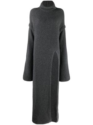Nanushka front-slit knitted dress - Grey
