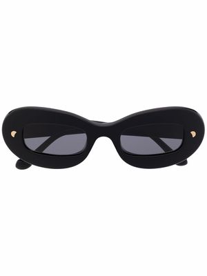 Nanushka Gimma oval-frame sunglasses - Black