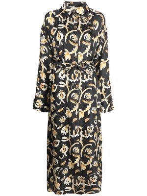 Nanushka graphic-print shirt-dress - Black