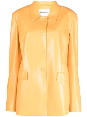 Nanushka Hadasa faux-leather jacket - Orange