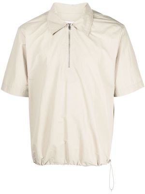 Nanushka half-zip short-sleeve polo shirt - Neutrals