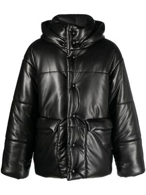 Nanushka Hide faux-leather puffer jacket - Black
