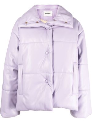Nanushka high-neck puffer jacket - Purple