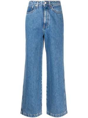 Nanushka Jane crop wide-leg jeans - Blue