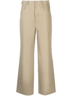Nanushka Josine twill cotton trousers - Neutrals