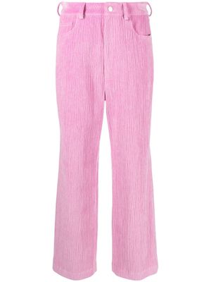 Nanushka Josine velvet cotton trousers - Pink