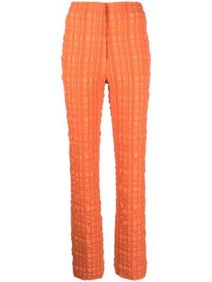 Nanushka Juna seersucker trousers - Orange
