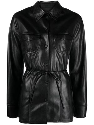 Nanushka Karline faux-leather shirt - Black