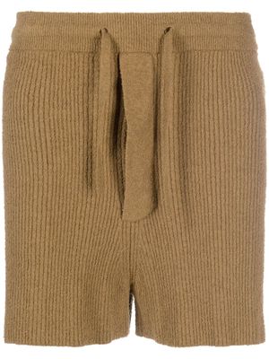 Nanushka knitted drawstring shorts - Brown