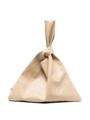 Nanushka large Jen leather clutch bag - Neutrals