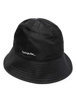 Nanushka Laurie logo-embroidered bucket hat - Black