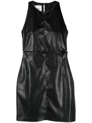Nanushka Layan faux-leather mini dress - Black