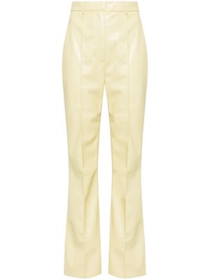 Nanushka Leena faux-leather flared trousers - Yellow