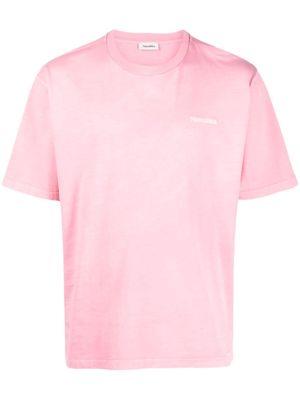Nanushka logo-embroidered cotton T-shirt - Pink