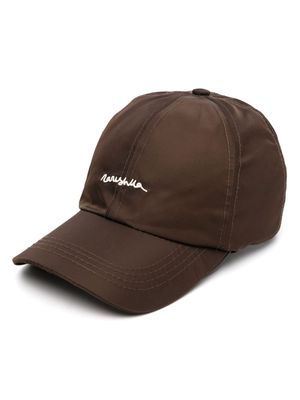 Nanushka logo-embroidered drawstring baseball cap - Brown