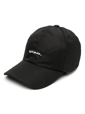 Nanushka logo-embroidered drawstring cap - Black
