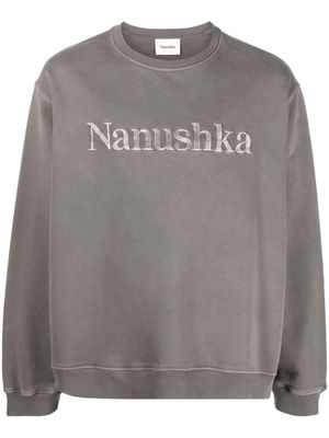 Nanushka logo-embroidered sweatshirt - Grey