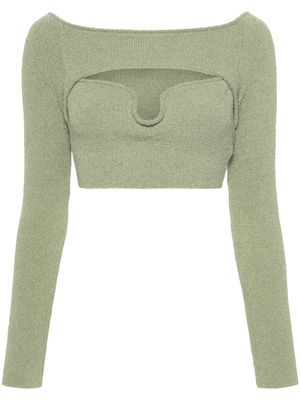 Nanushka Marnin terry-cloth knitted top - Green