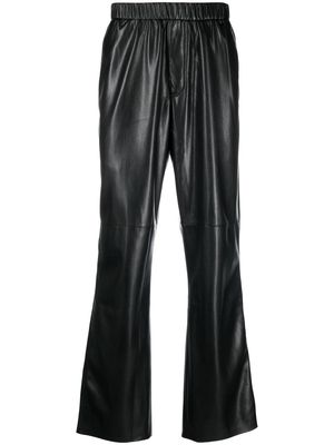 Nanushka Maven wide-leg eco leather trousers - Black