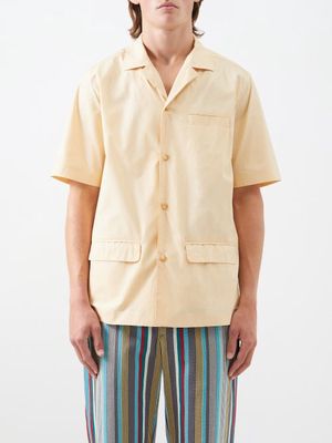 Nanushka - Maxim Cotton-poplin Short-sleeved Shirt - Mens - Off White