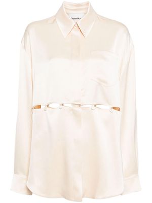 Nanushka Maxon satin blouse - Neutrals