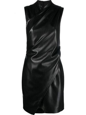 Nanushka Melba wrap mini dress - Black