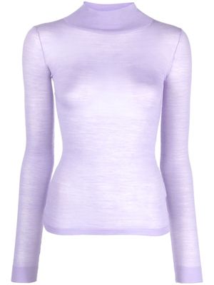 Nanushka merino mock-neck top - Purple