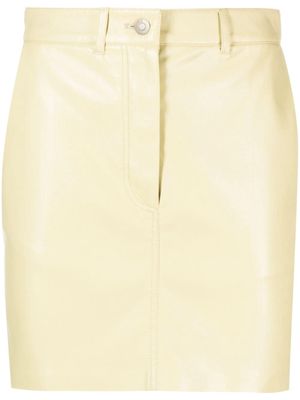 Nanushka Miray faux-leather mini skirt - Yellow