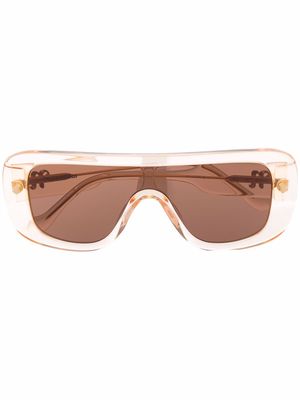 Nanushka Monsino oversized square-frame sunglasses - Neutrals