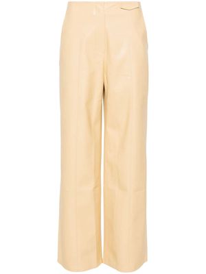 Nanushka Namas faux-leather palazzo pants - Yellow