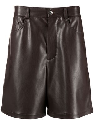 Nanushka Novan knee-length shorts - Brown